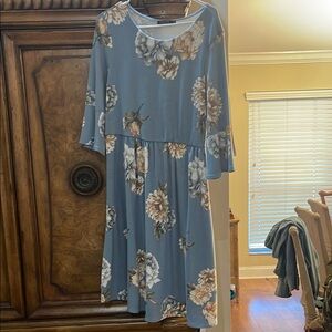 Floral Blue Dress